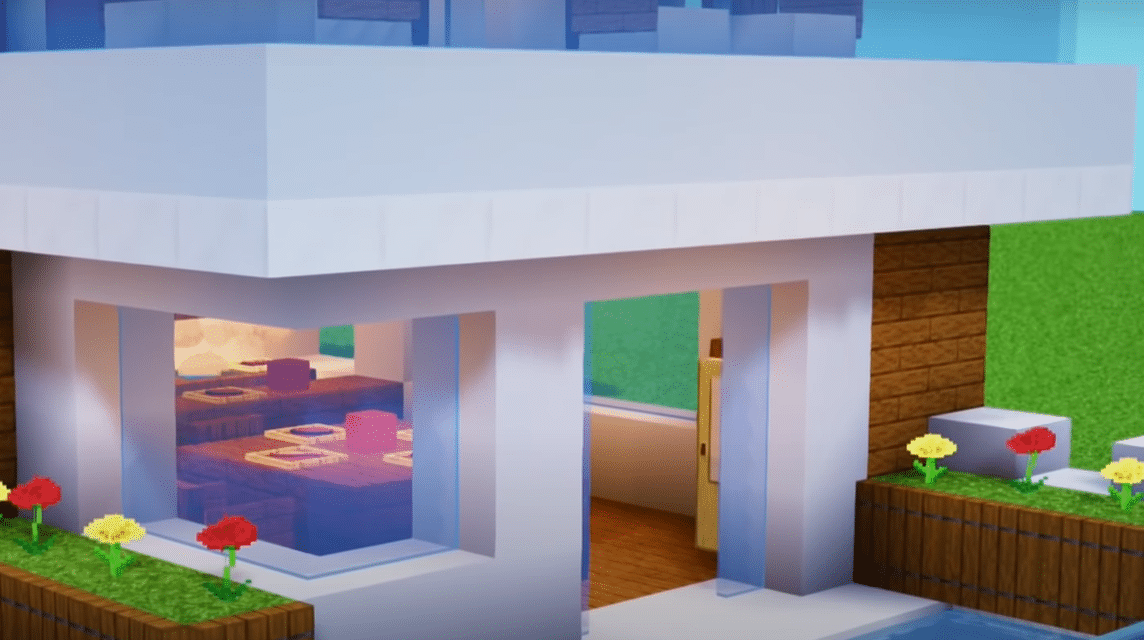 Minecraft Modern House/Casa Moderna Survival en Minecraft : u