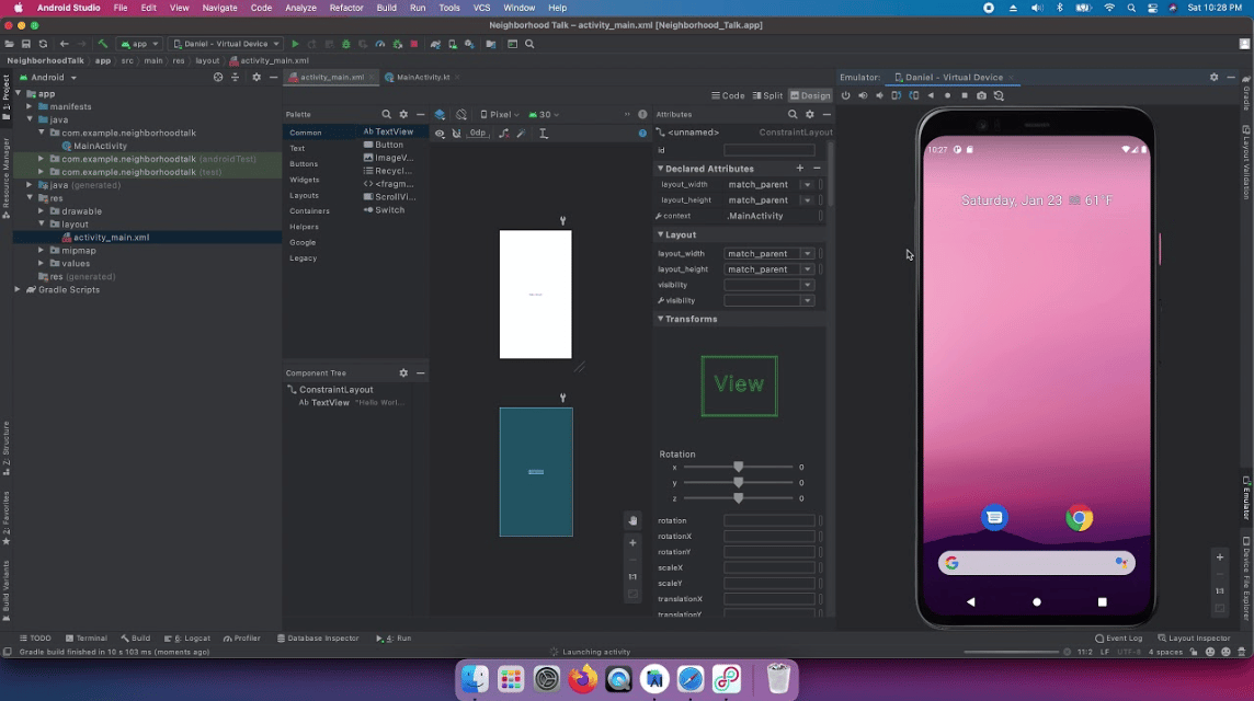 Android Studio GUIs