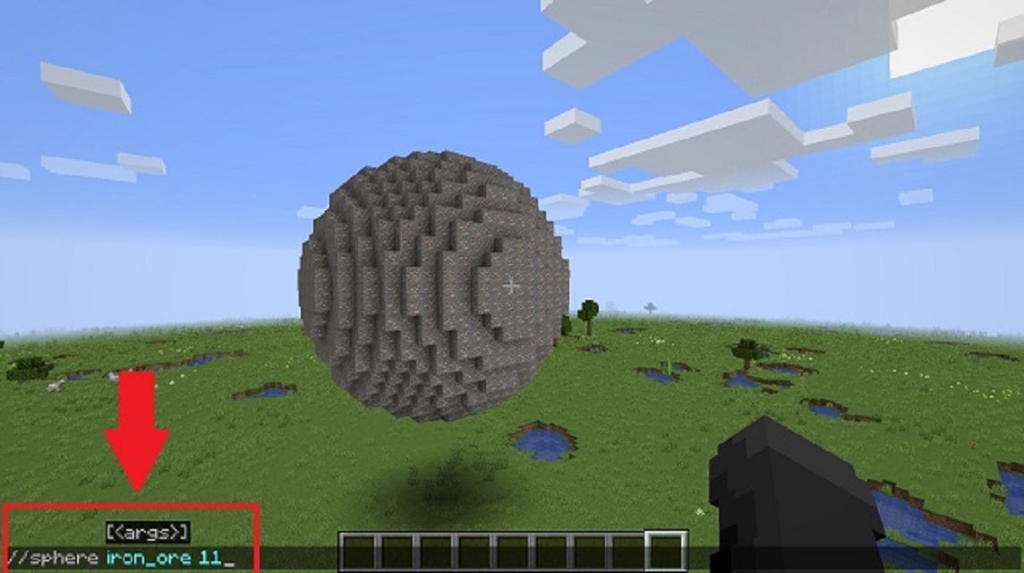 cara membuat lingkaran di Minecraft