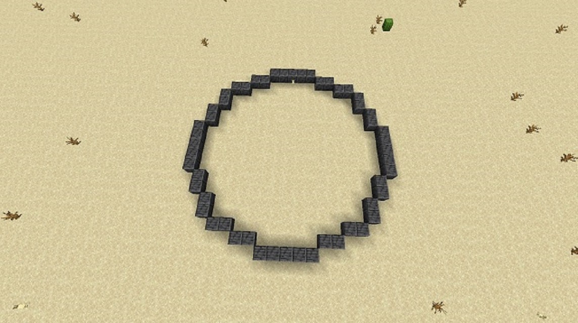 how to make a circle in Minecraft