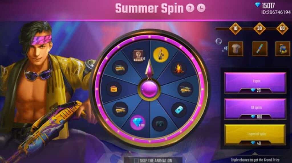 Free FF Spin Claim Diamonds, Skins and Bundles!
