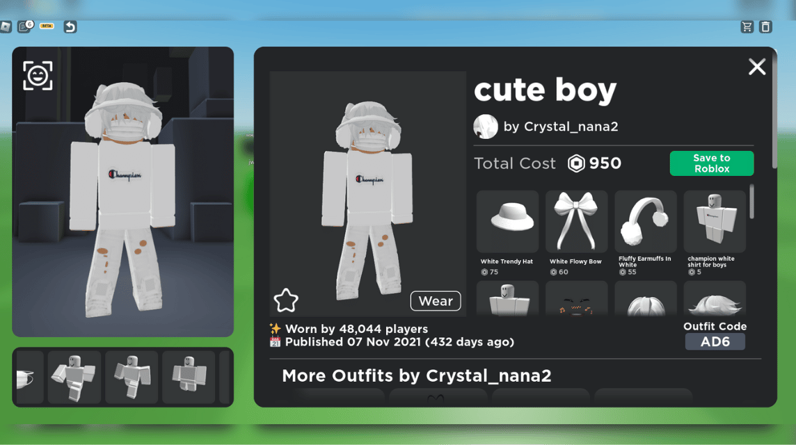 List of Cute Roblox Avatars from Catalog Avatar Creator