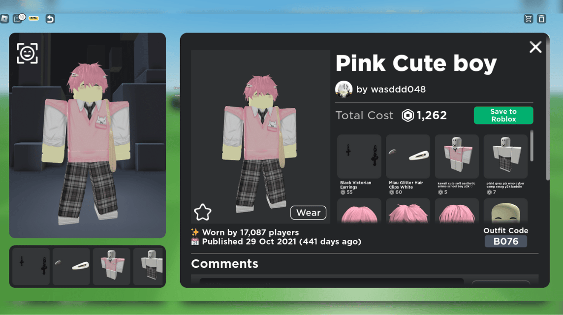 Roblox Pink Male Avatar