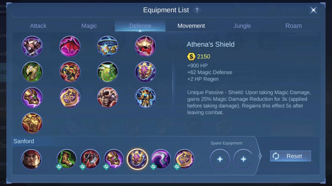 Athenas Shield untuk Build Lapu Lapu