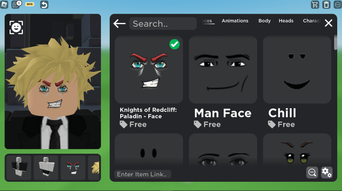 Roblox: All Of The Free Faces In The Catalog