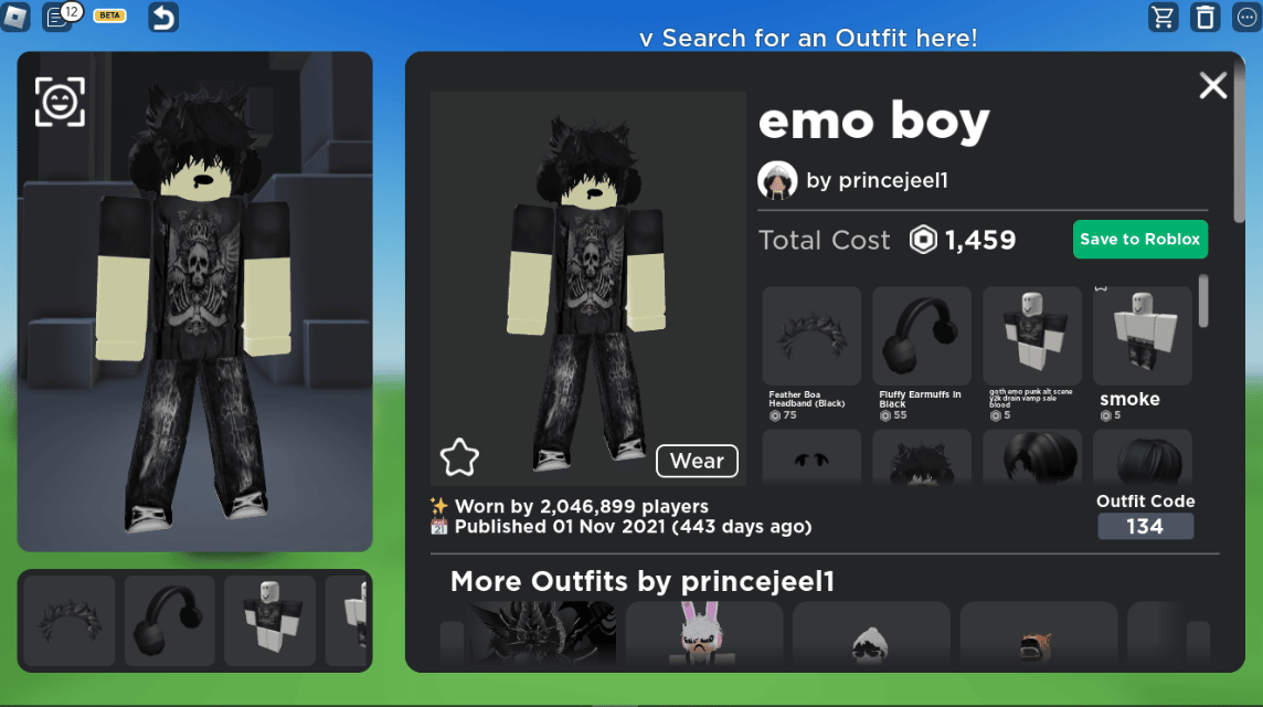 skin do roblox emo