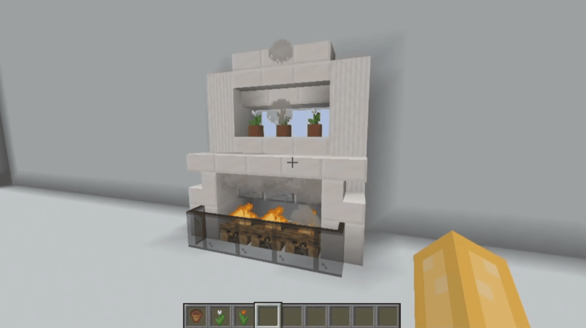 Minecraft Quartz fireplace
