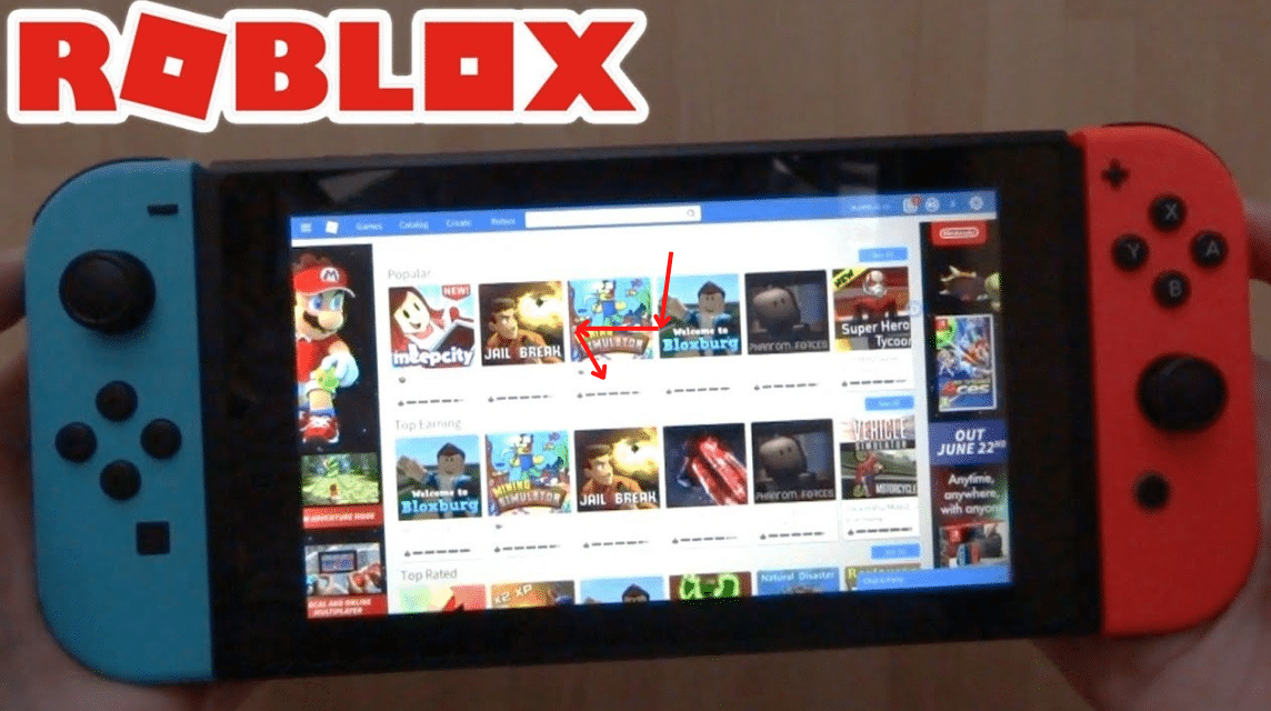 Roblox di Nintendo Switch