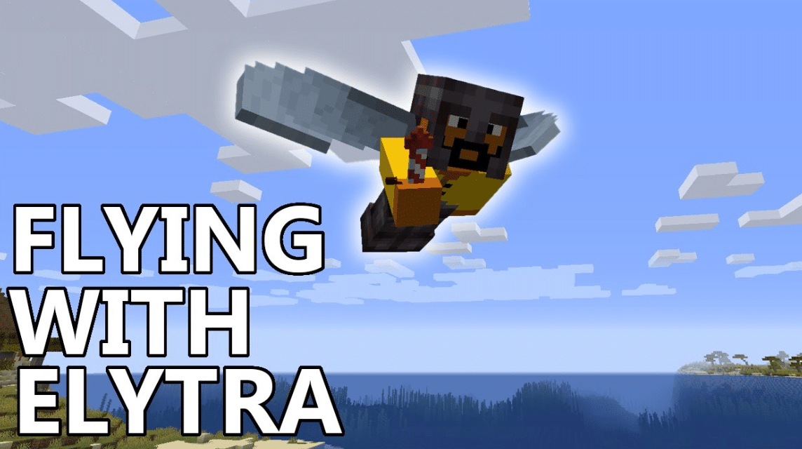 Terbang dengan Elytra Minecraft