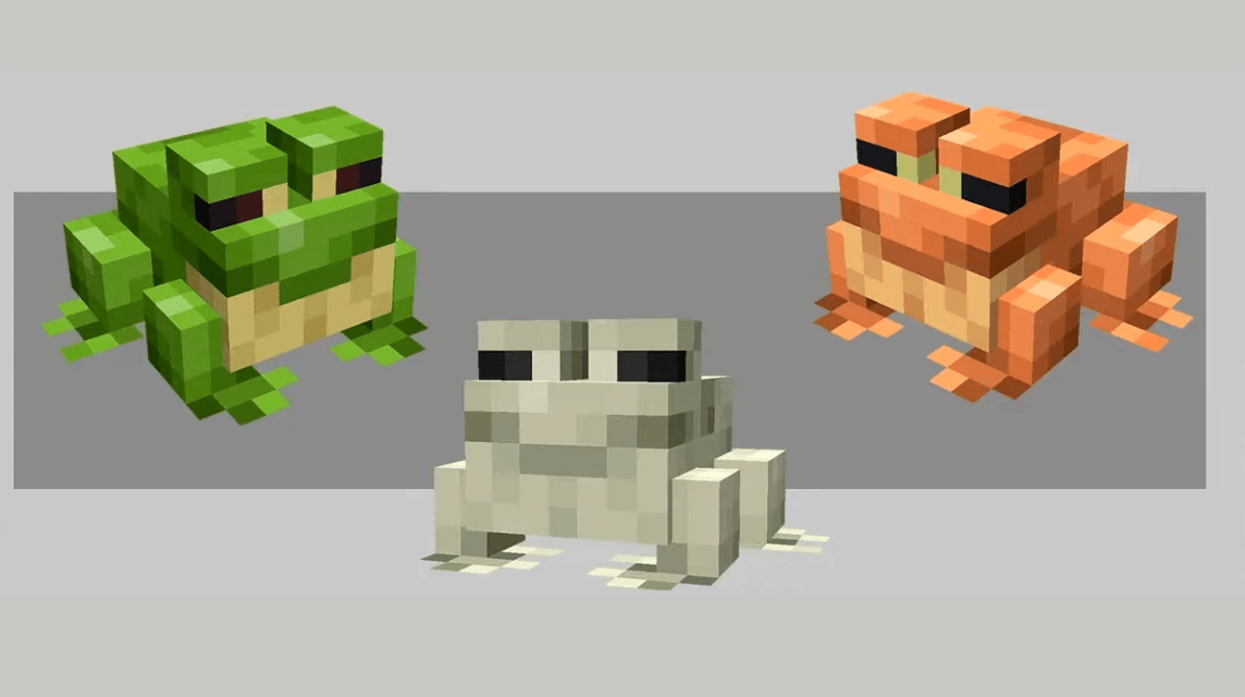 Minecraft-Frosch-Typen