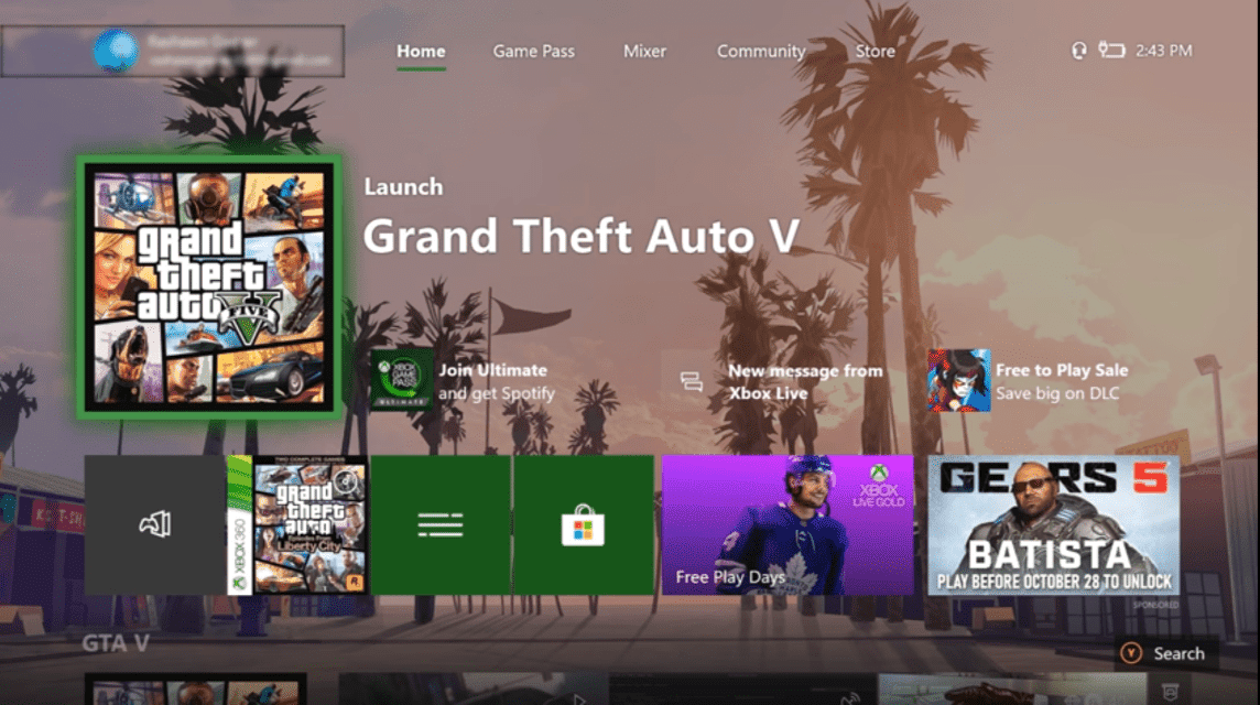 Cheat GTA 5 Xbox One