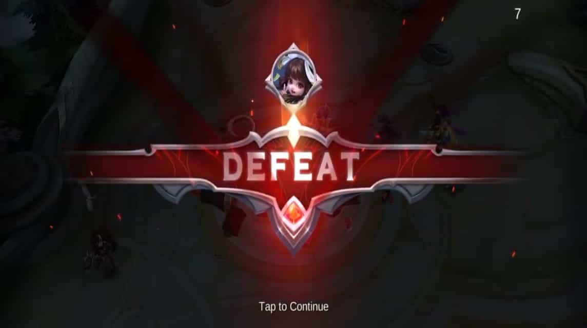 Defeat in the Mobile Legends Game, What does defeat mean