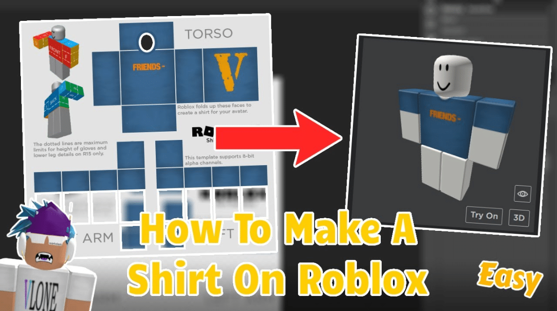 Make a Roblox Shirt Template
