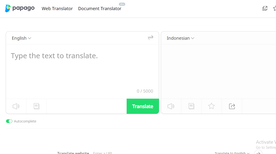 translate English-Indonesian voice