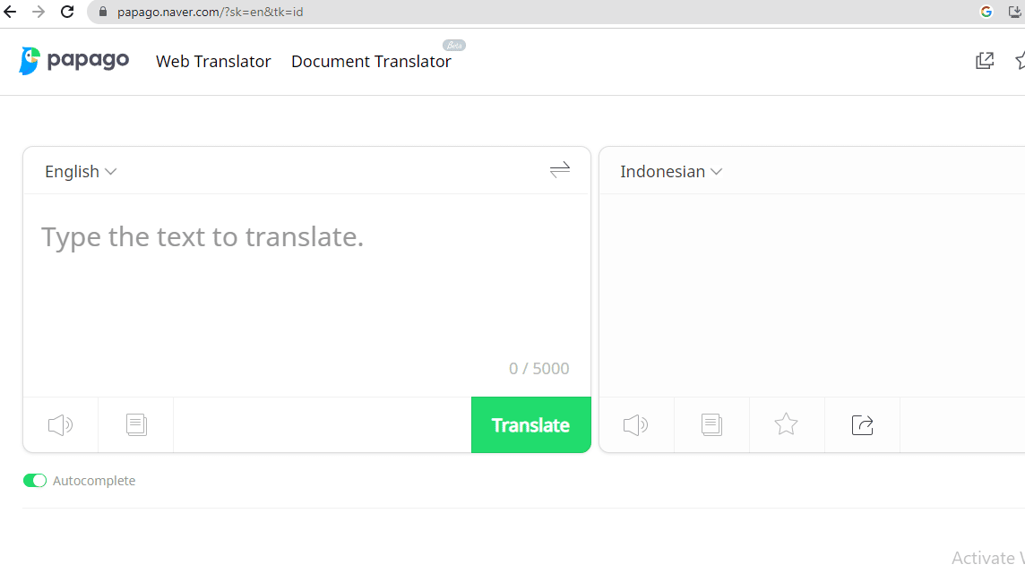 Google Translate Inggris Indonesia dan Sebaliknya 