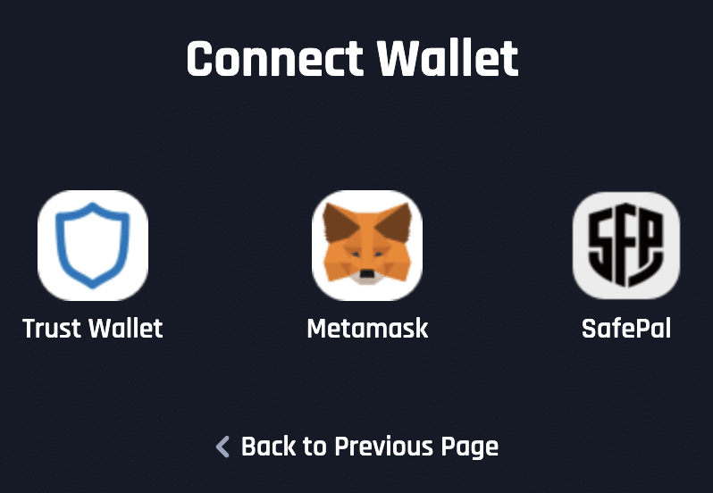 Connect Wallet VCGamers Launchpad
