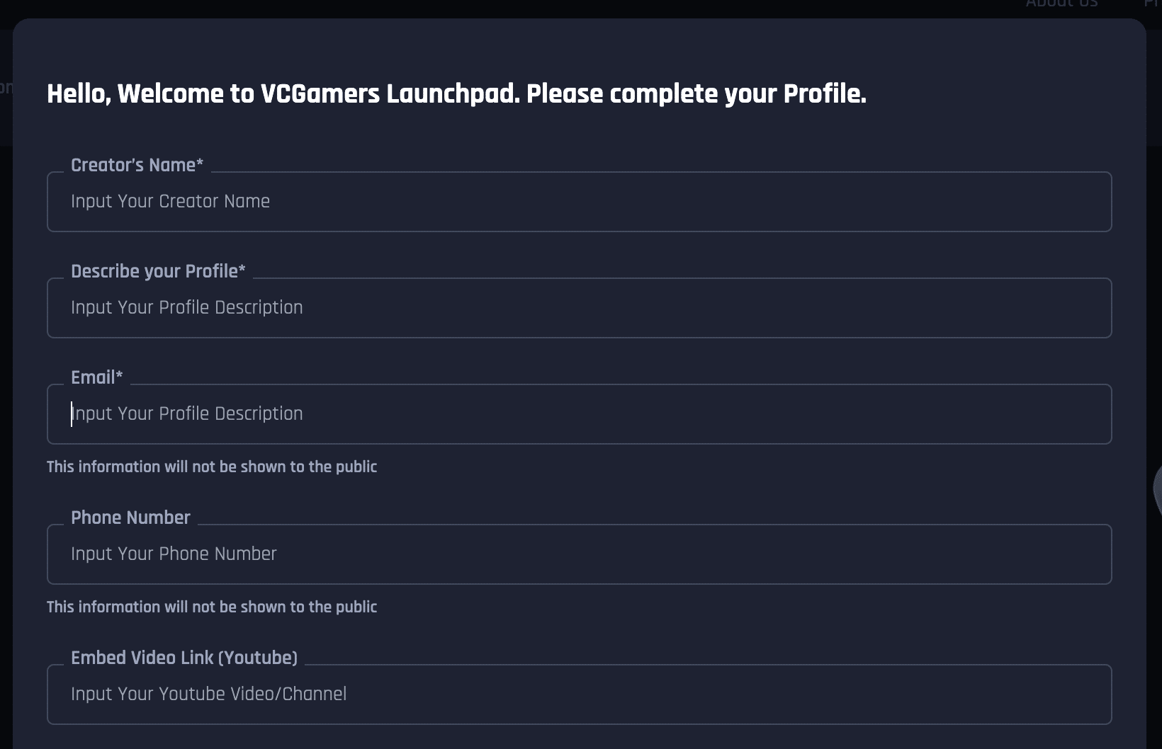 How to Register VCGamers Launchpad Game