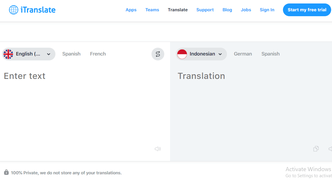 translate English-Indonesian voice