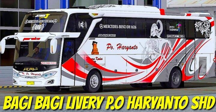 Livery Bussid PO Hariyanto SHD Jernih Terbaru 2023