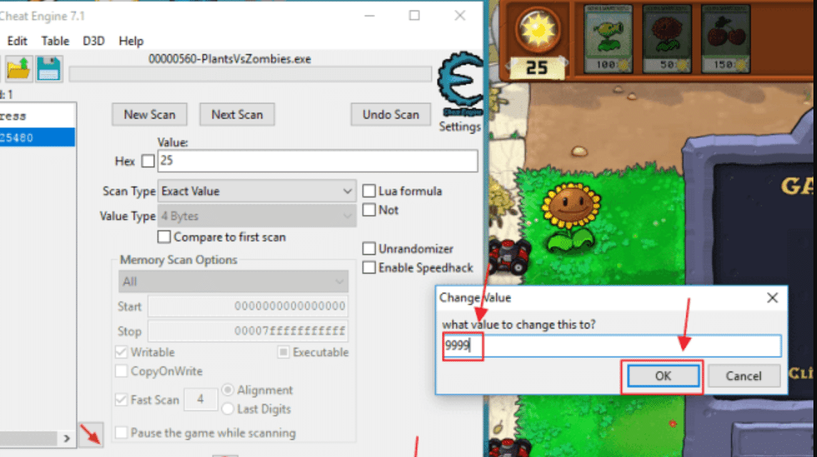 Cheat Plants Vs Zombies Menggunakan Cheat Engine