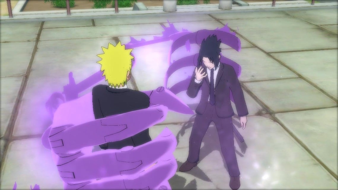 Naruto und Sasuke in Anzug-DLC-Paketen