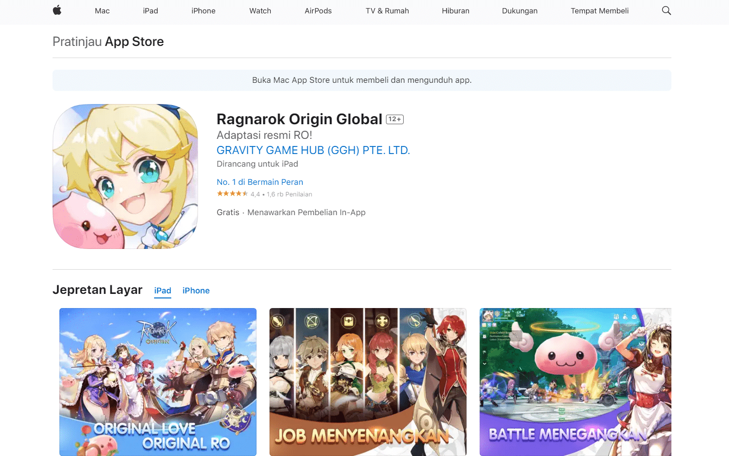 Ragnarok Origin Global iOS | Quelle: Apple-Apps