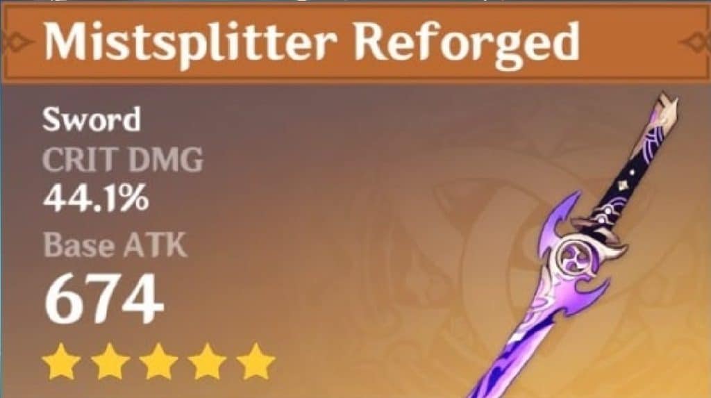 Best Character for Mistsplitter Genshin Impact