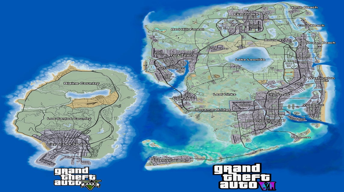 GTA 6 Map To Be 2X The Size of GTA 5! (Vice City Map GTA 6) 