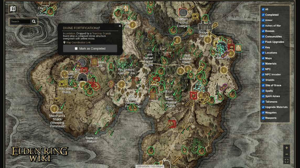 Elden Ring Interactive Map