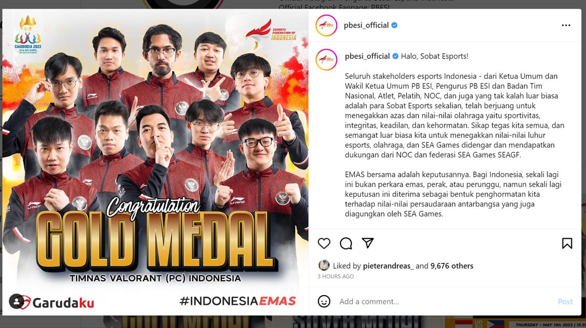 インドネシア代表チームは2023年SEAゲームズでシンガポールに不正行為を受けたとされる