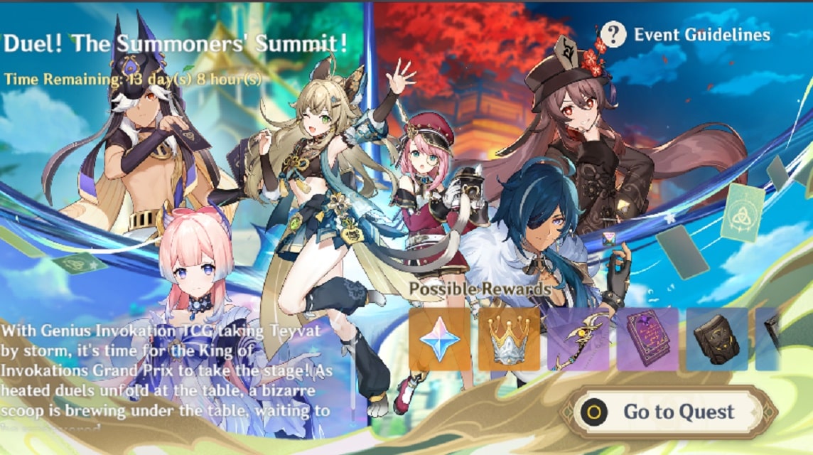 duel summoners summit genshin impact event guide