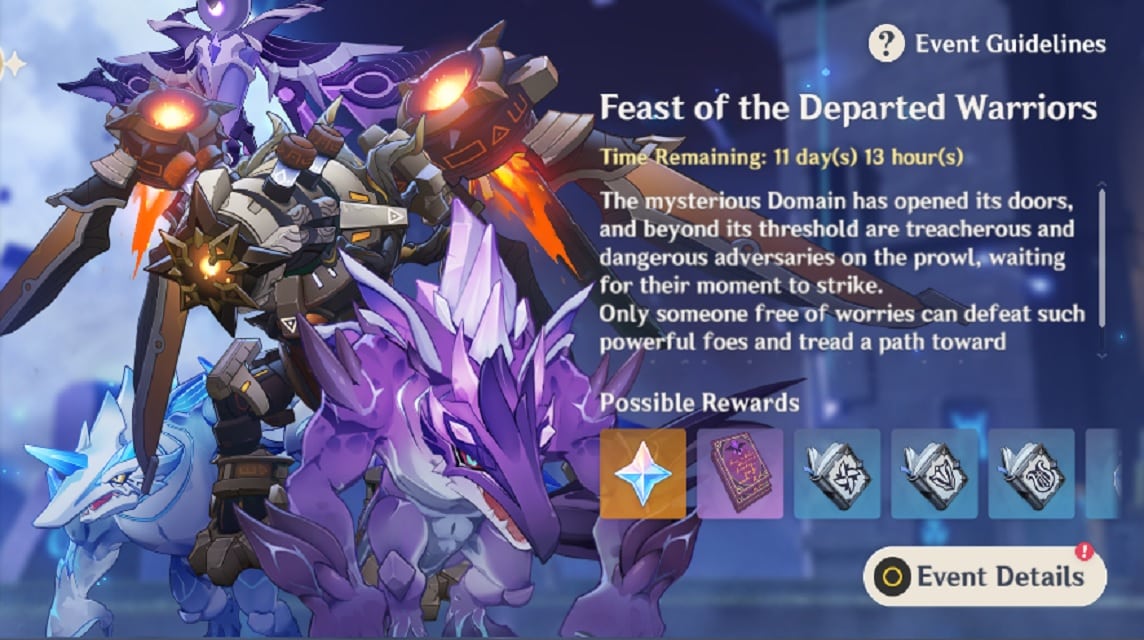 feast of the departed warriors genshin impact event guide