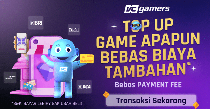 VCGamers Perpanjang Promo Top Up Game Bebas Biaya Admin