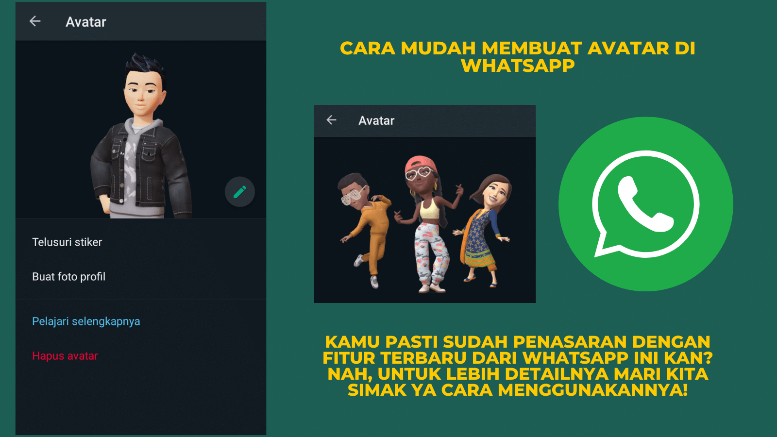 Cara Membuat Avatar di WhatsApp