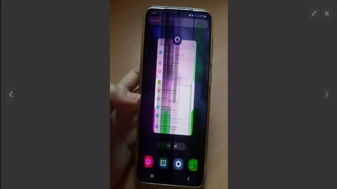 Probleme mit dem Bildschirm der Galaxy S21-Serie