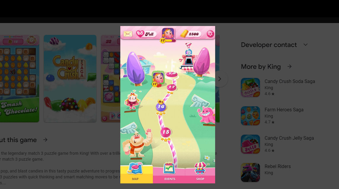 Candy Crush의 최고 레벨