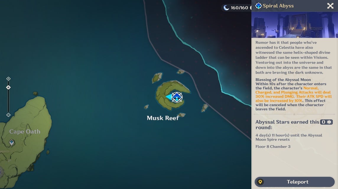 location of the spiral abyss musk reef