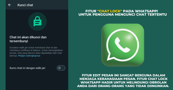 Cara Pakai Fitur Kunci Chat WhatsApp