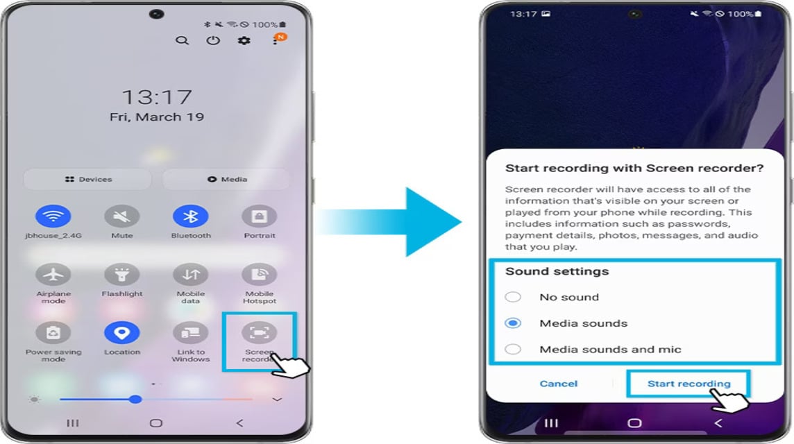 Samsung HP で画面を録画する方法 (2)
