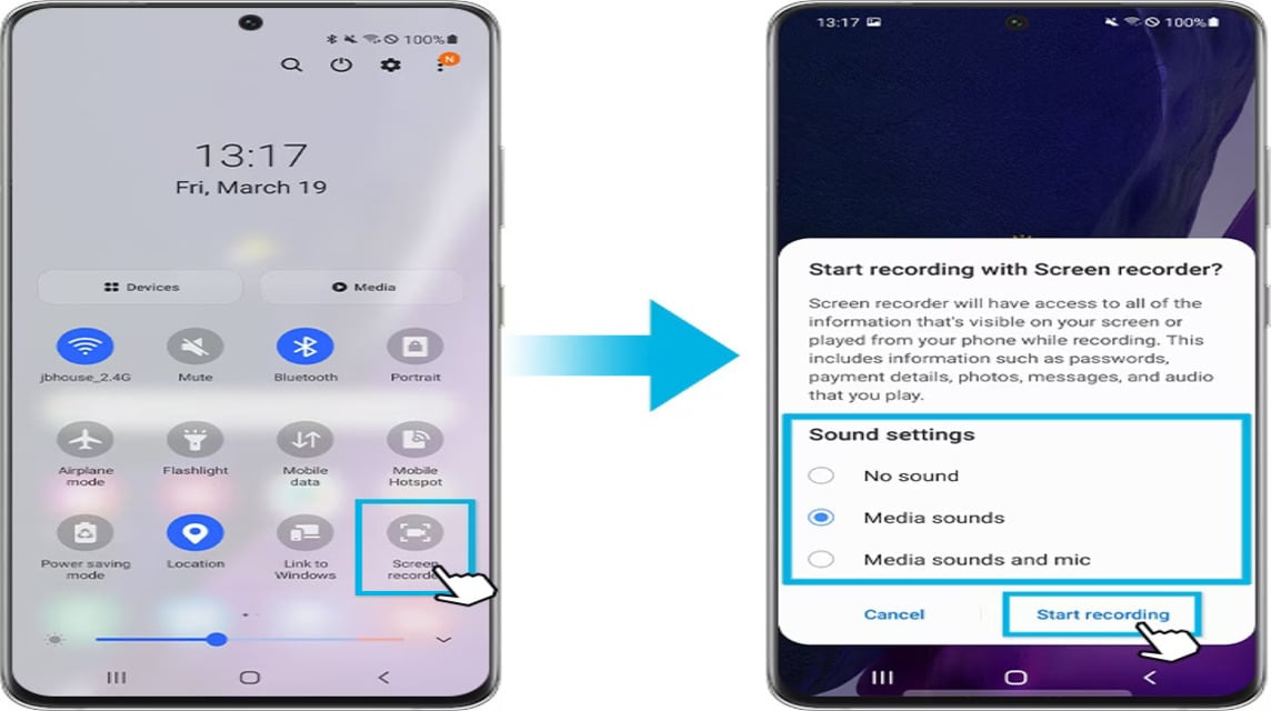 How to Record Screen on Samsung HP (2)