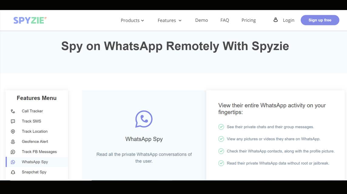 how to tap wa Spyzie.io