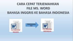 Cara Translate di Word