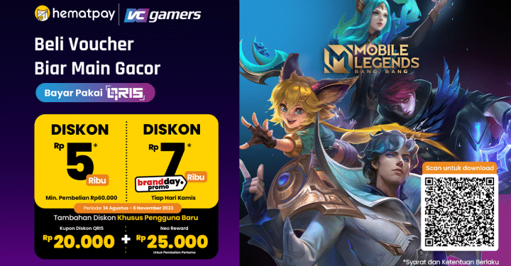 Setiap Hari Ada Diskon, Yuk Top Up Game Pakai QRIS Bank Neo Commerce di VCGamers!