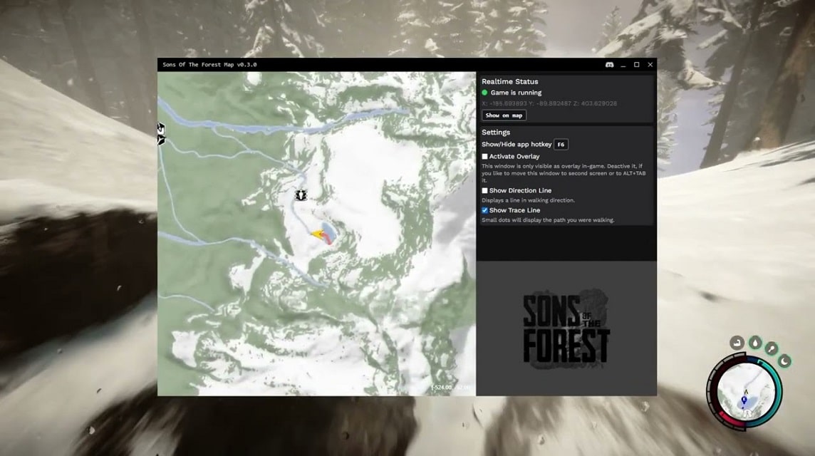 Sons Of The Forest map, map size, terrain features