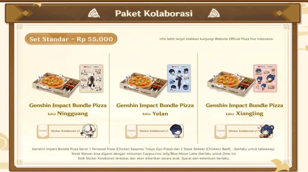 Genshin Impact and Pizza Hut Collaboration Comes to Indonesia!