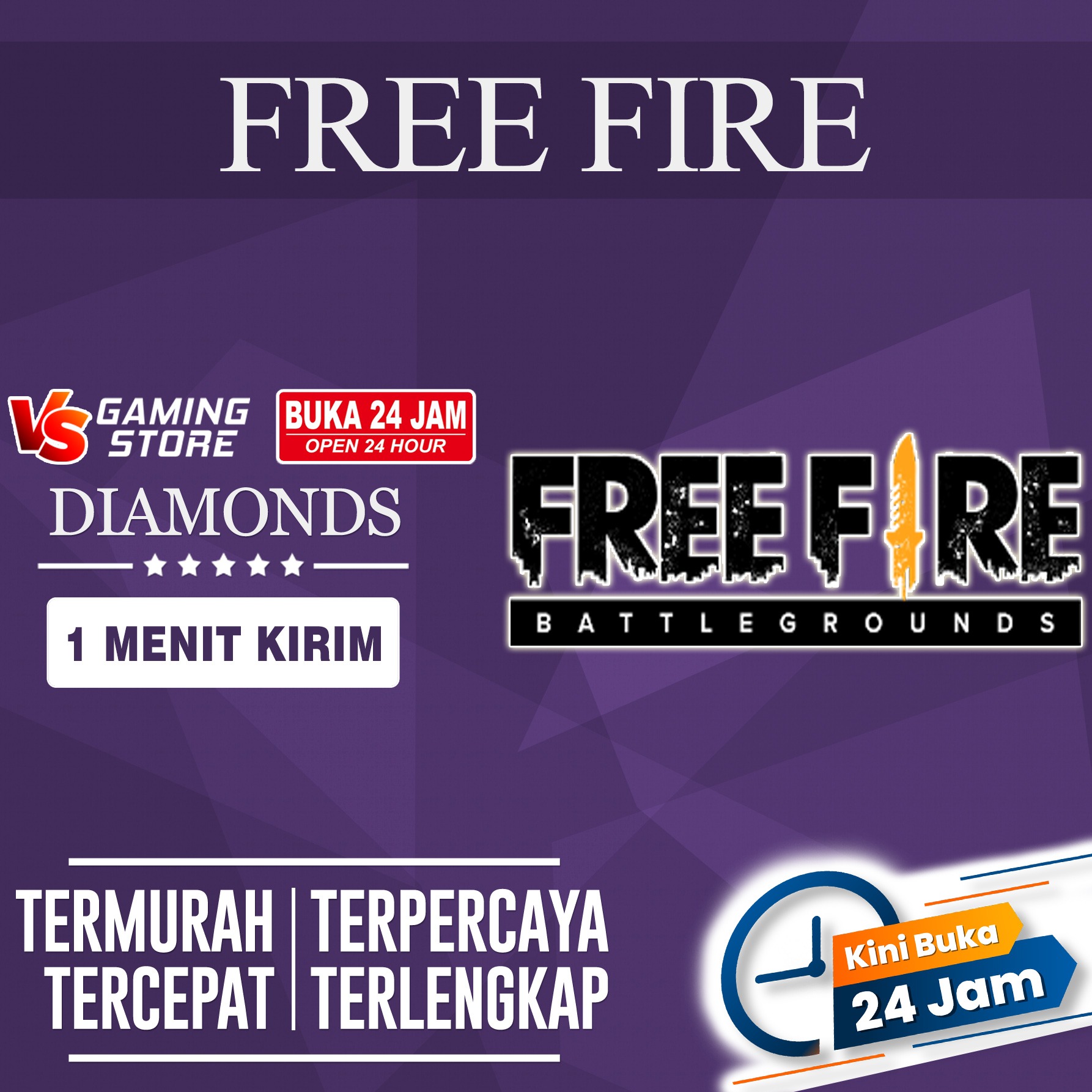 Jual 3800 Diamonds Free Fire Koin Topup | VCGamers