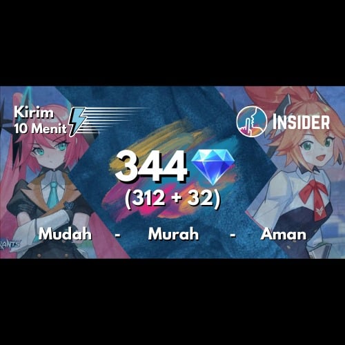 Jual 344💎 (312+32 Bonus) Mobile Legends Insider Top Up | VCGamers