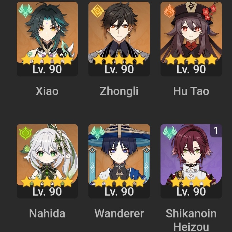 Jual ZHONG LI, MONA, DILUC, JEAN, WANDERER, XINYUN, FURITA, NAHIDA, DLL Genshin Impact GI Asia | VCGamers
