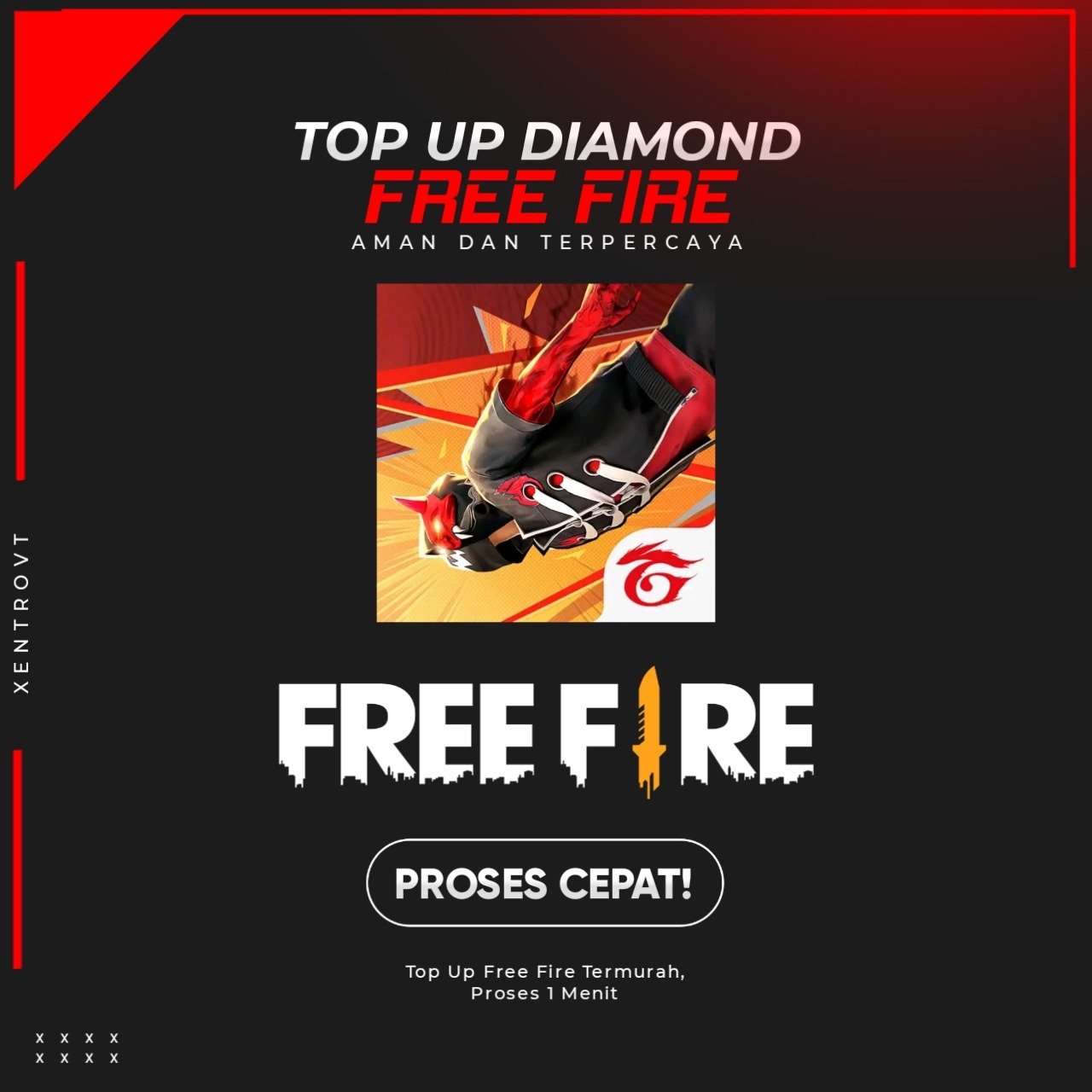 Jual 1075 Diamonds Free Fire Xentrovt Store | VCGamers