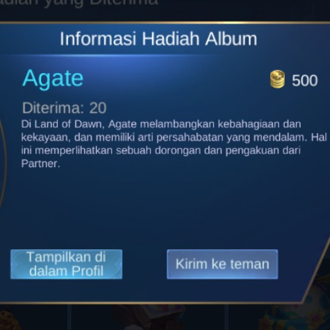 Jual Agate Mobile Legends Hardi Store | VCGamers